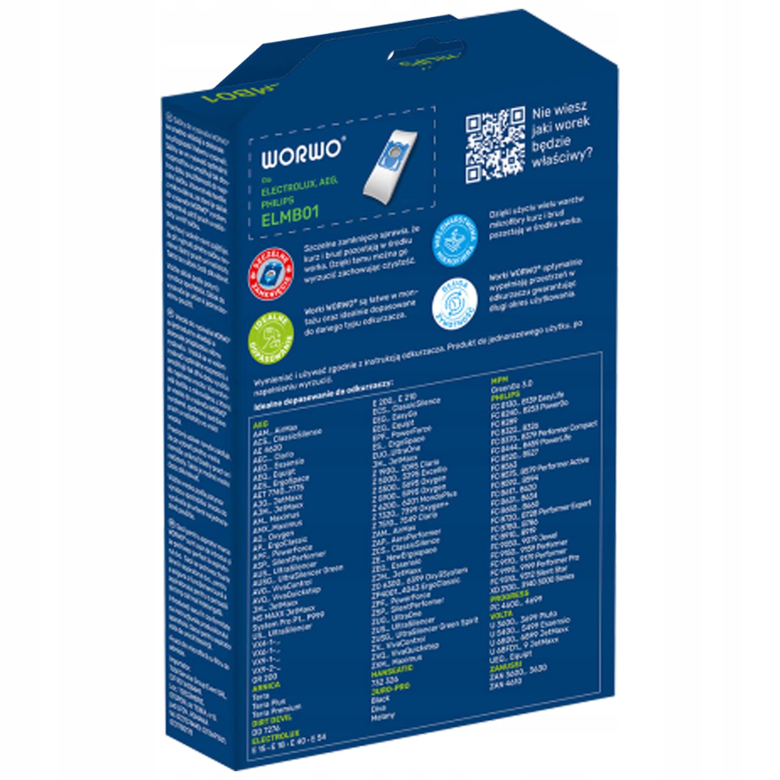 12x ELECTROLUX PHILIPS S-BAG VACUUM CLEANER BAGS Manufacturer code WS_ELMB01-12PACK_SIL1261