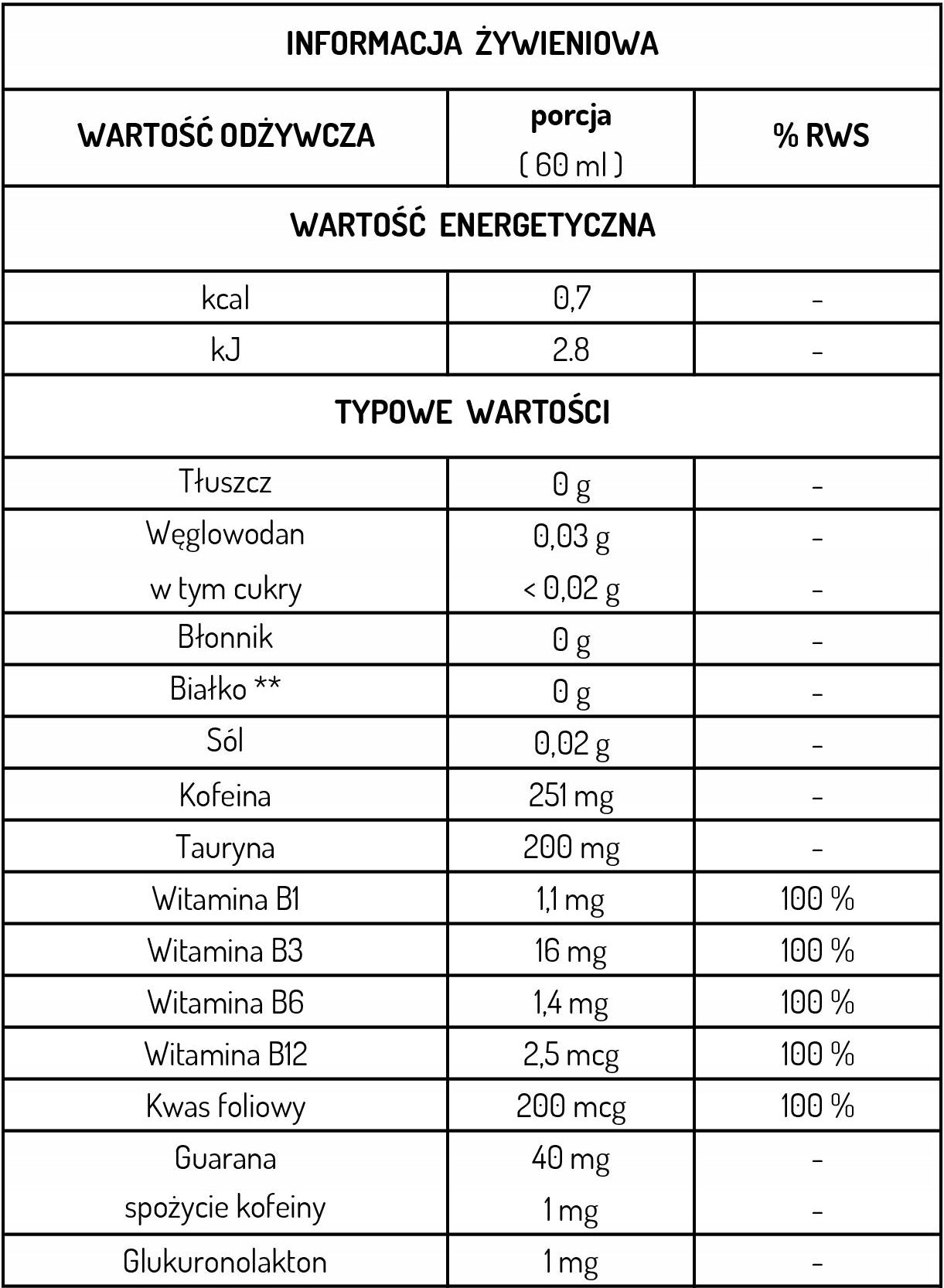 12x EXTRA SHOT ENERGY ETHICSPORT CAFFEINE TAURINE GUARANA ENERGY STIMULATION Manufacturer code ES018