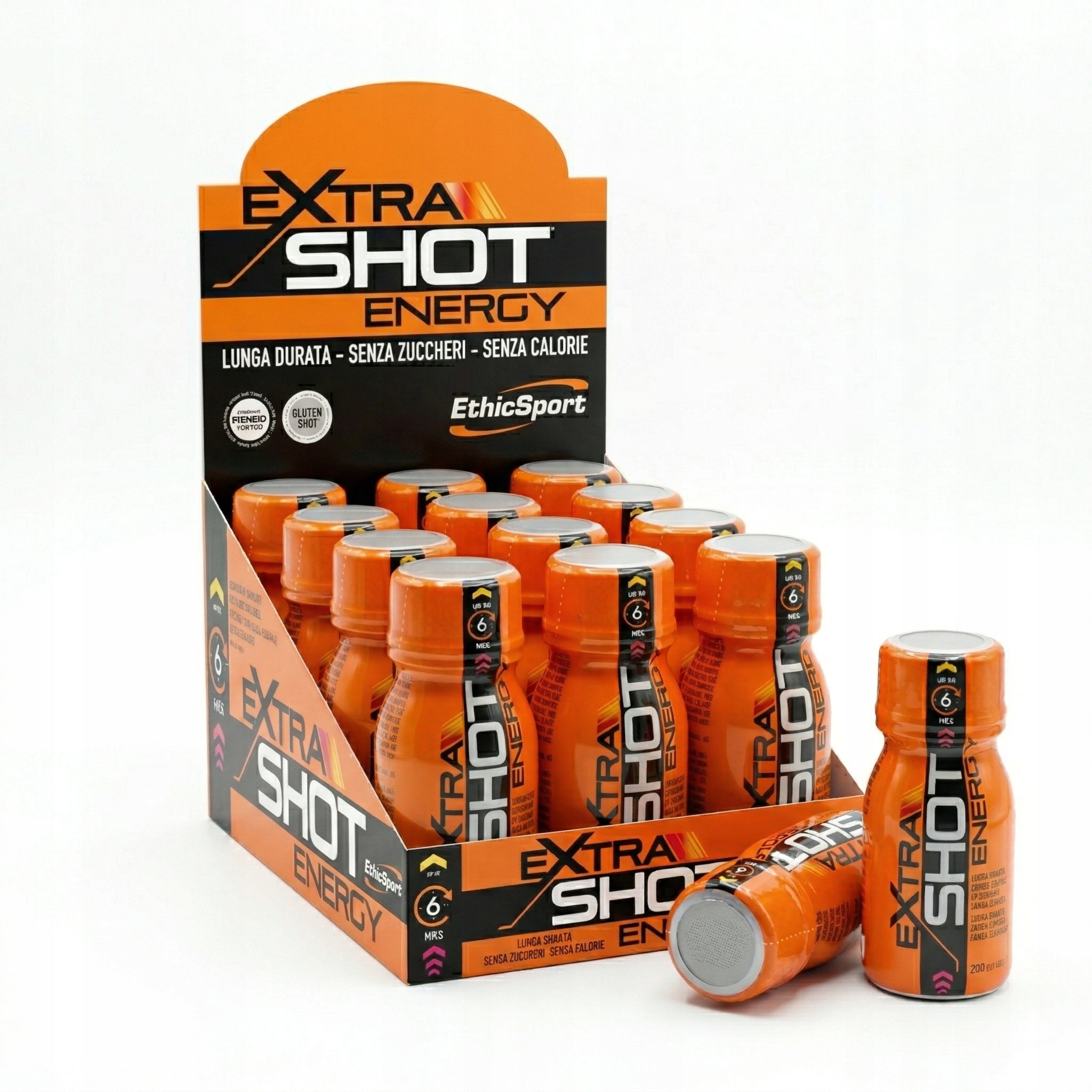 12x EXTRA SHOT ENERGY ETHICSPORT CAFFEINE TAURINE GUARANA ENERGY STIMULATION