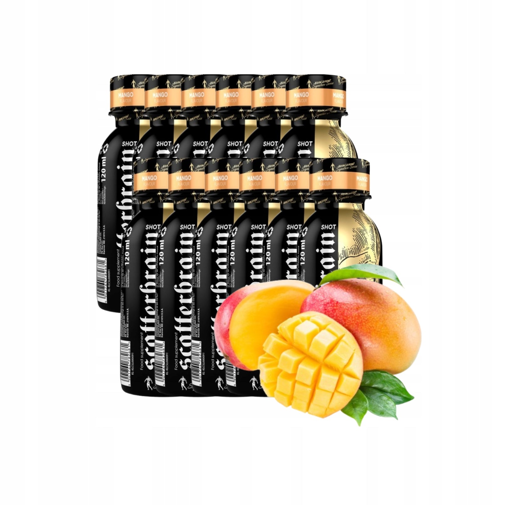 12x Kevin Levrone Scatterbrain Shot 120 ml Mango Shot Before Training