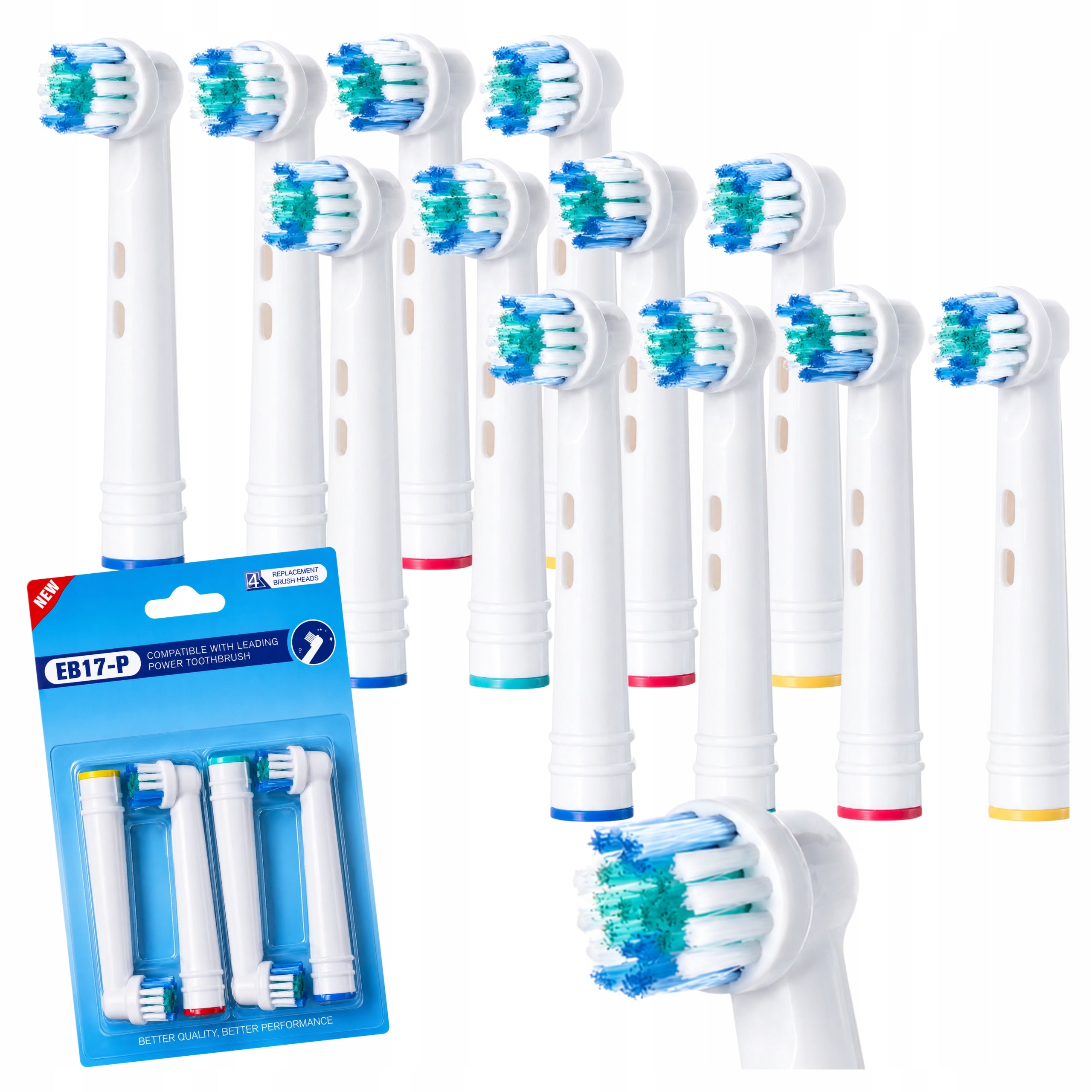 12x Oral-B Braun DuPont Toothbrush Tips Replacement EB17-P Set