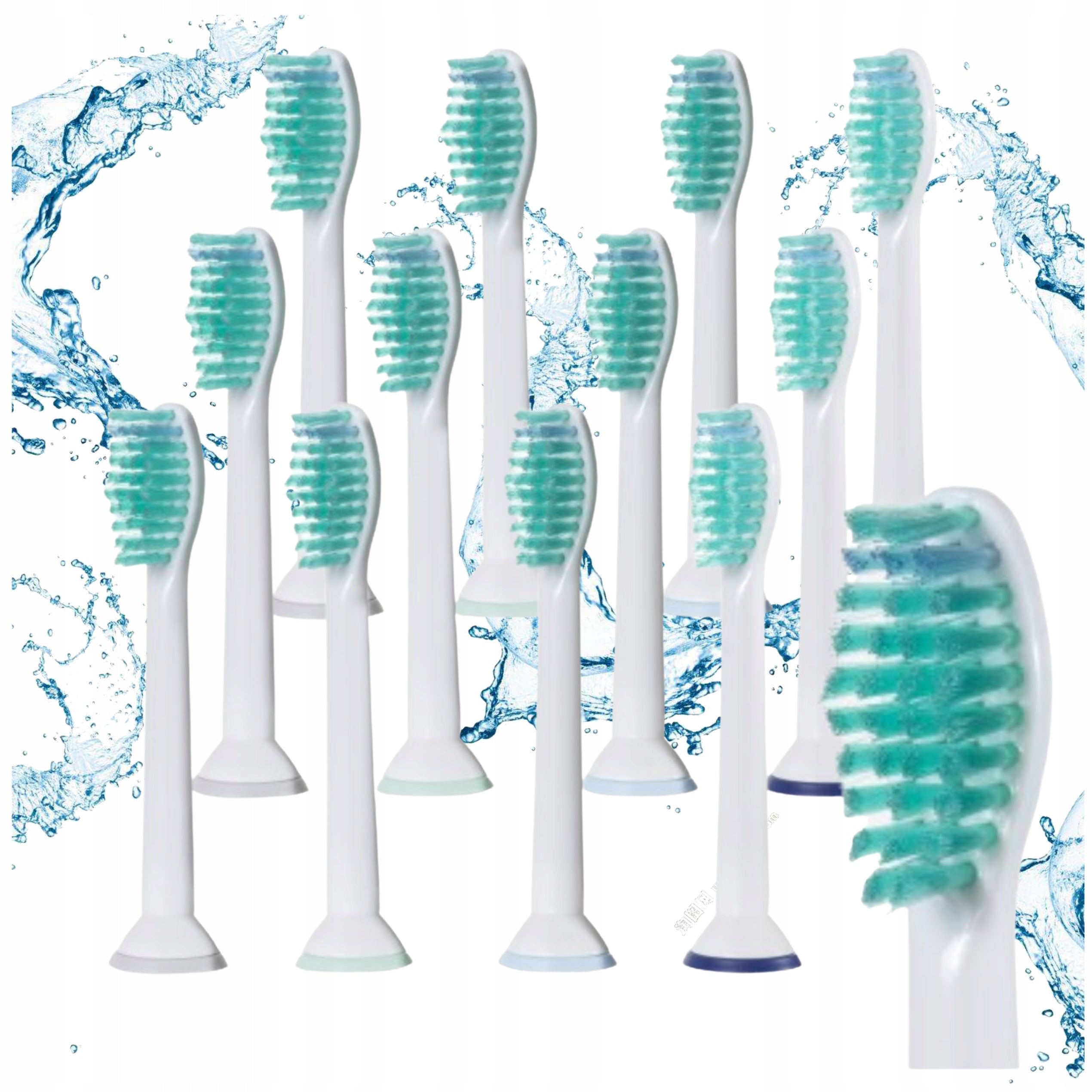 12x PHILIPS SONICARE toothbrush tips WHITE replacements