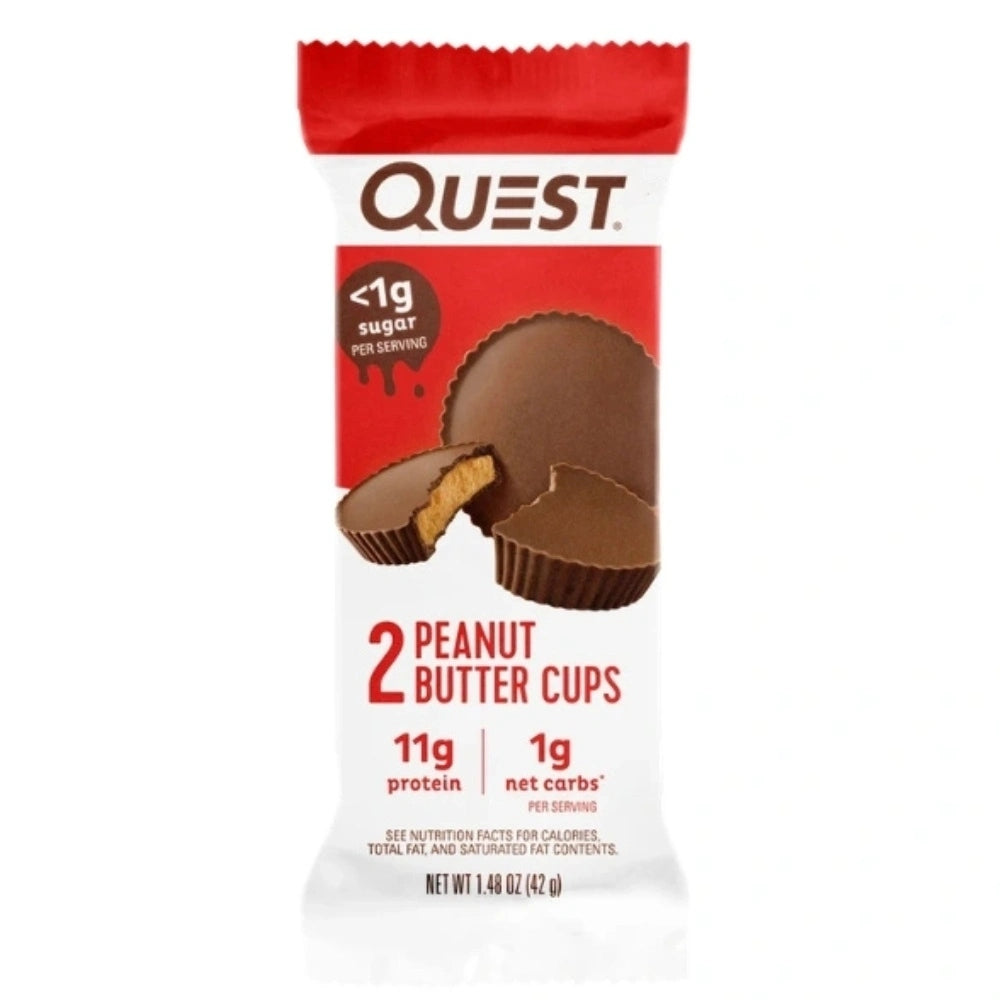 12x QUEST NUTRITION PEANUT BUTTER CUPS 42g SWEET SNACK ENERGY STRENGTH Manufacturer code 0