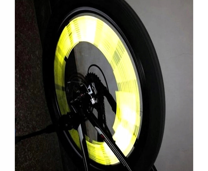 12x REFLECTIVE TUBES BICYCLE SPOKE REFLECTORS FOR BICYCLE SET YELLOW Light source reflection