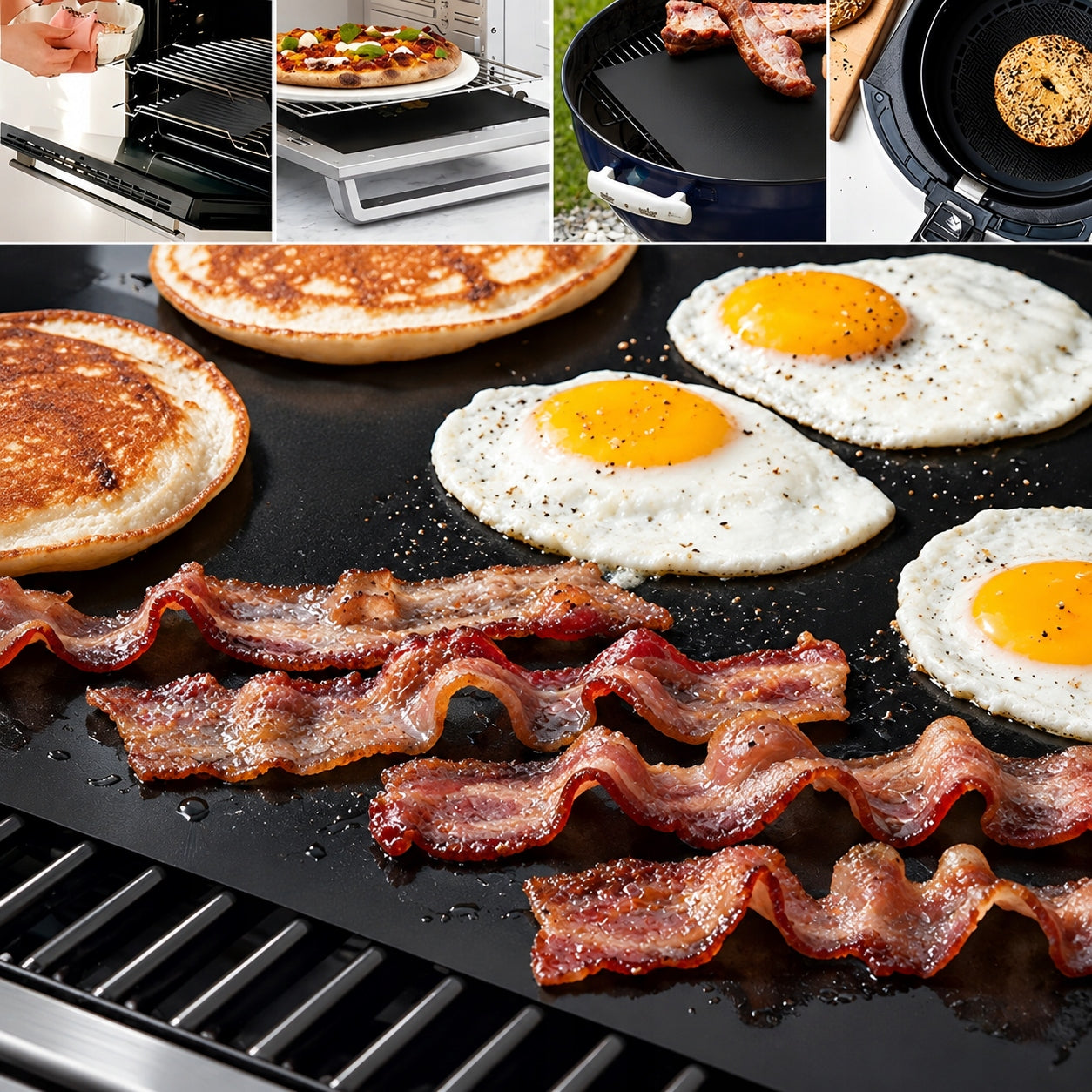 12x TEFLON GRILL MAT GRILL TRAY FOR BAKING GRILLING SET Manufacturer no brand