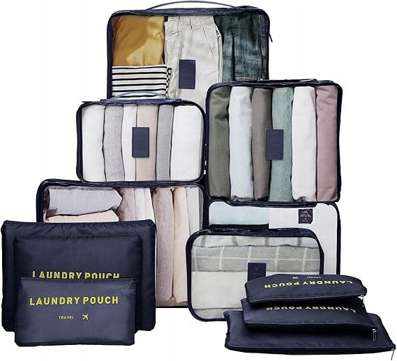 12x TRAVEL BAGS FOR SUITCASE LUGGAGE ORGANIZER COSMETIC BAG WATERPROOF