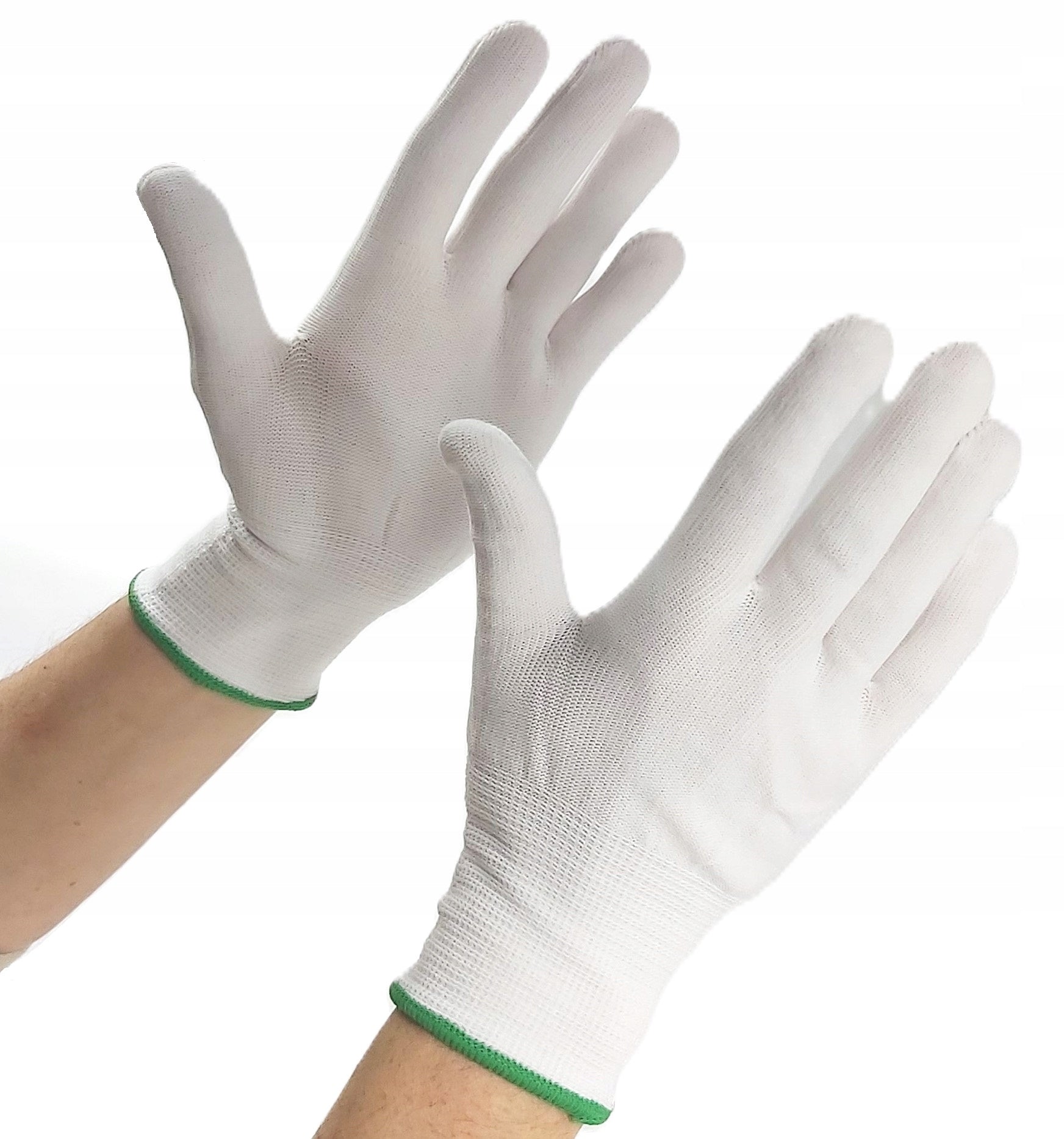 12x Work Gloves Protective Gloves NYLON COTTON WHITE QUALITY! Medical device no