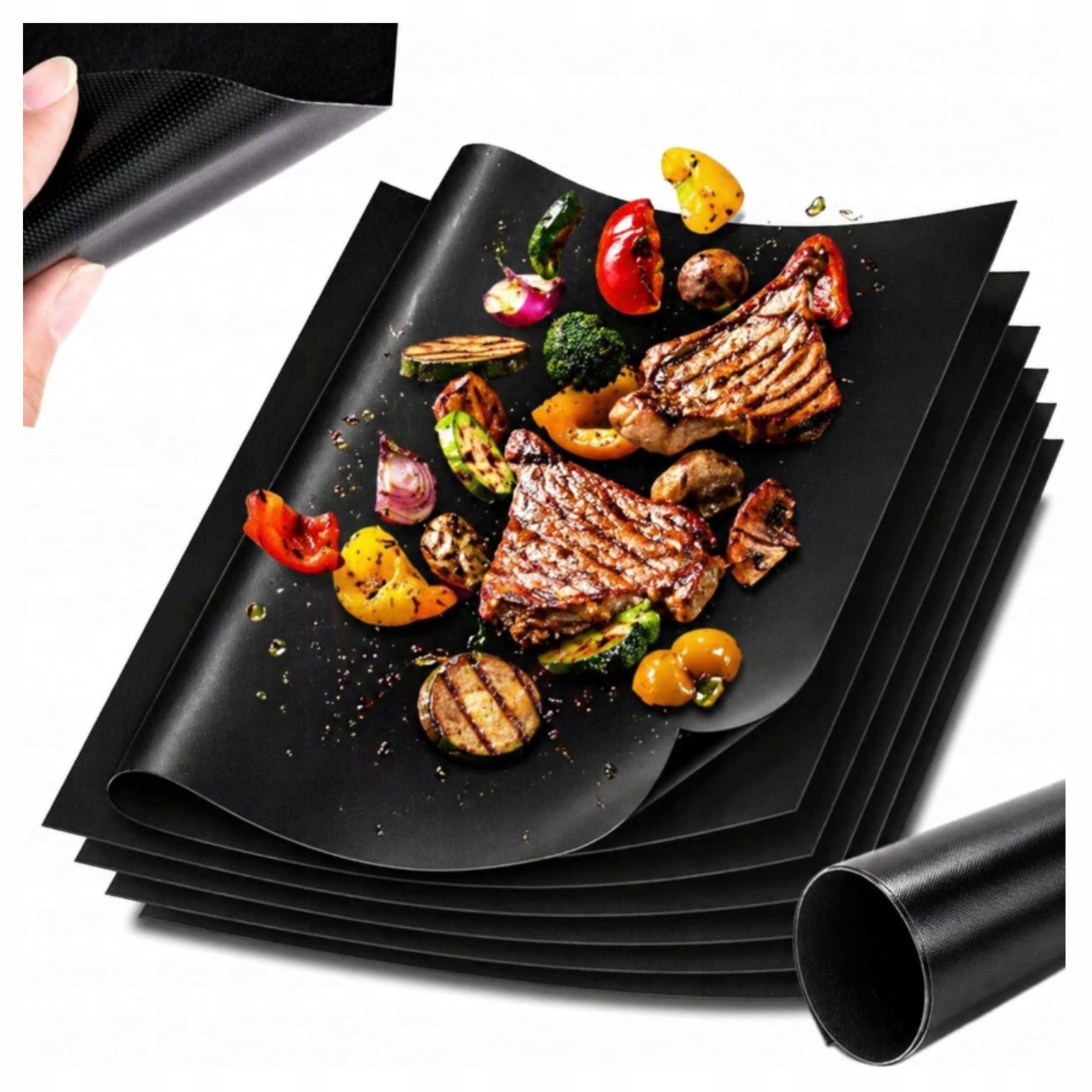 12x XXL TEFLON GRILL MAT BAKING TRAY GRILLING SET