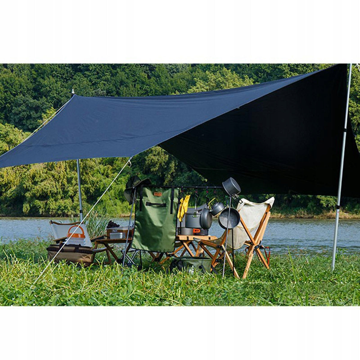 13 ft Reflective Guy Lines Tent Windproof Rope 4mm in Diameter Dark Green Packaging status original