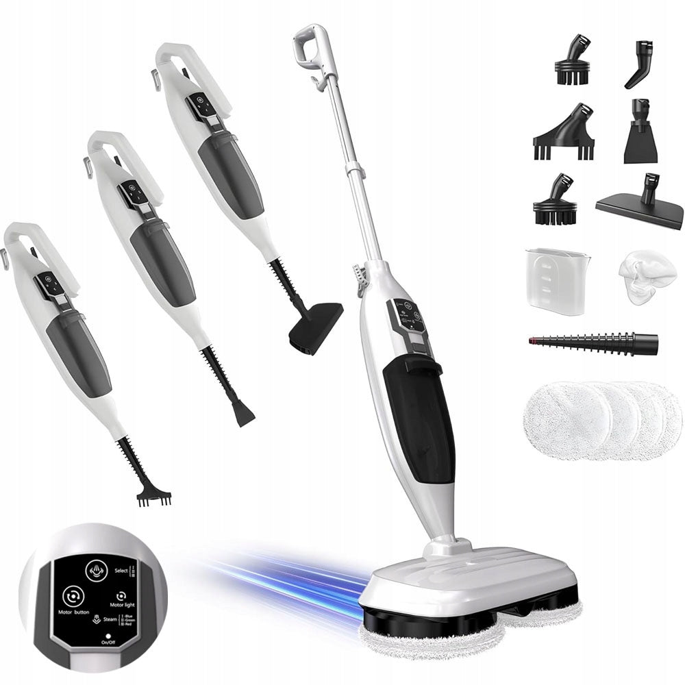 1300w Steam Cleaner With Interchangeable Overlays For Marble And Tiles Packaging status original