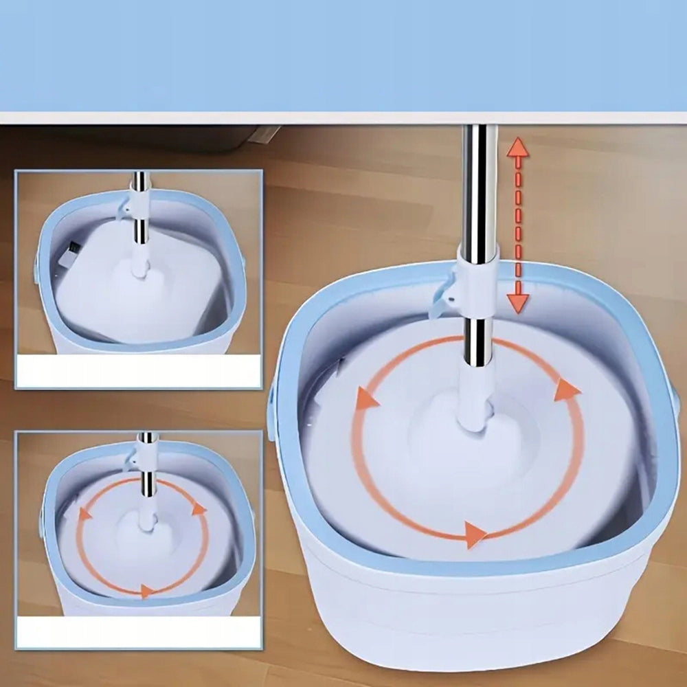 130cm Rotary Bucket Mop Set, Rotary Mop Set with Telescopic Stick Brand no brand