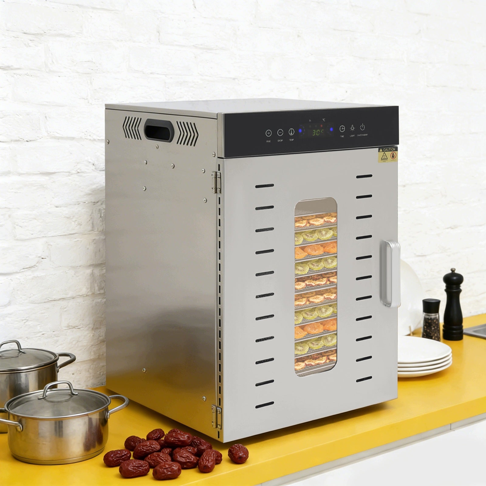 1370W Versatile Electric Food Dehydrator 16 Trays Digital Timer 24h 1000rpm Manufacturer code JD250001801
