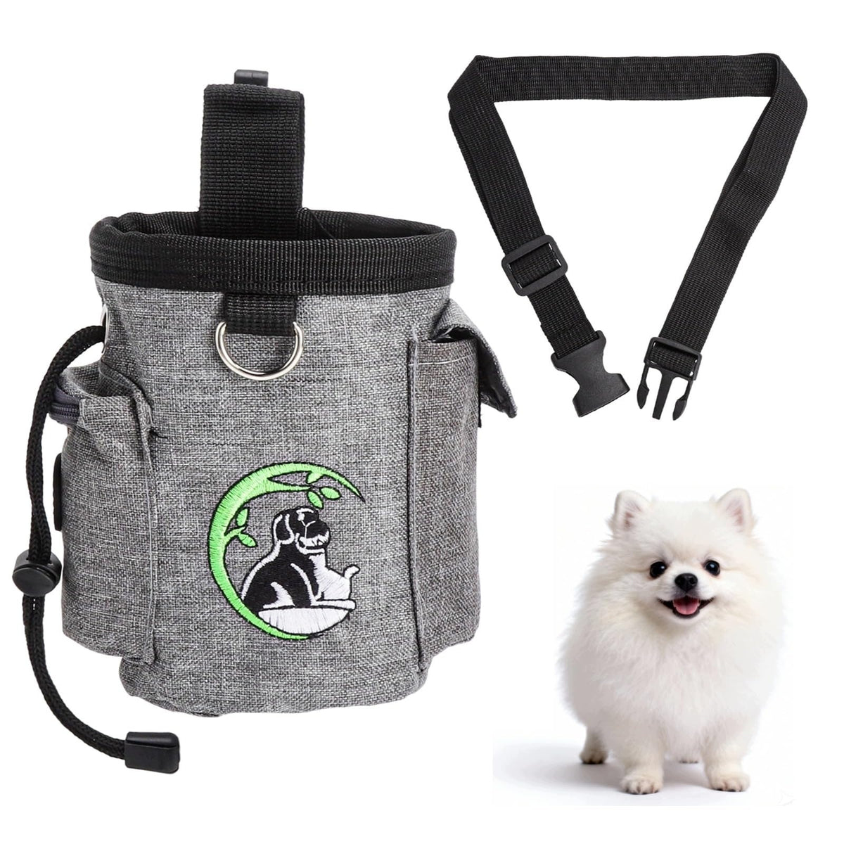 14 X 18 CM DOG TREAT BAG WITH ADJUSTABLE STRAP