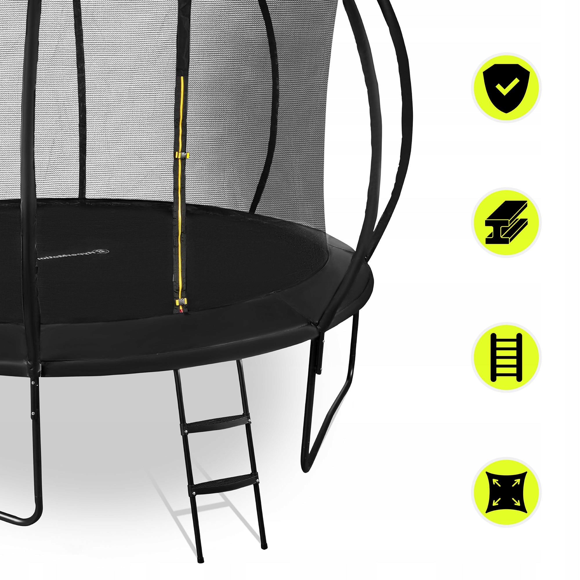 14FT Children's Garden Trampoline with Ladder and Mesh Easy Assembly Brand HyperMotion