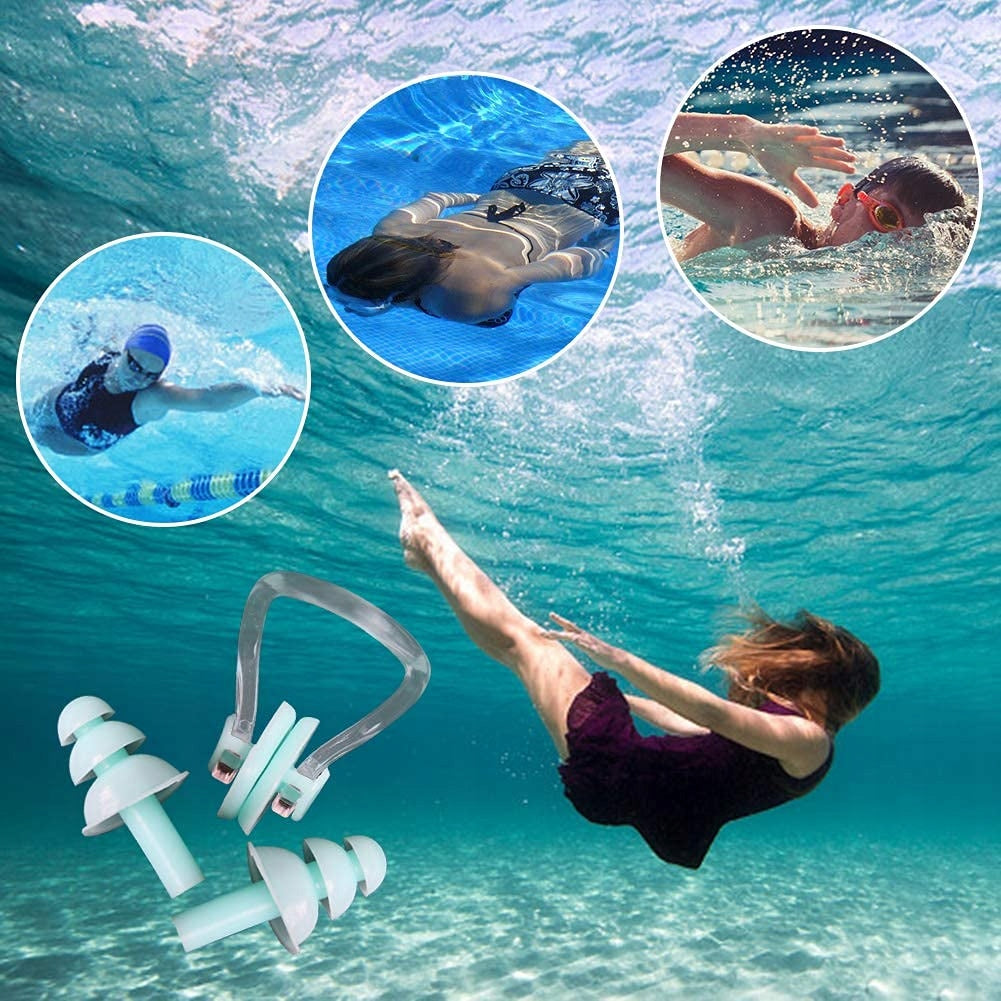 14x NOSE CLIPS WATERPROOF FOR SWIMMING SILICONE NOSE PLUGS 28pcs Packaging status original