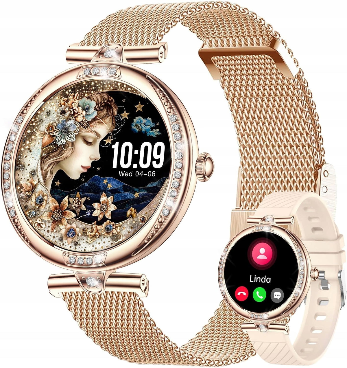 15.01.A6 Women's Smartwatch with AMOLED 1,19", IP68