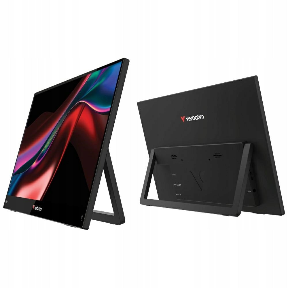 15.6" Verbatim 1080p FHD IPS USB-C Portable Touch Monitor with Stand