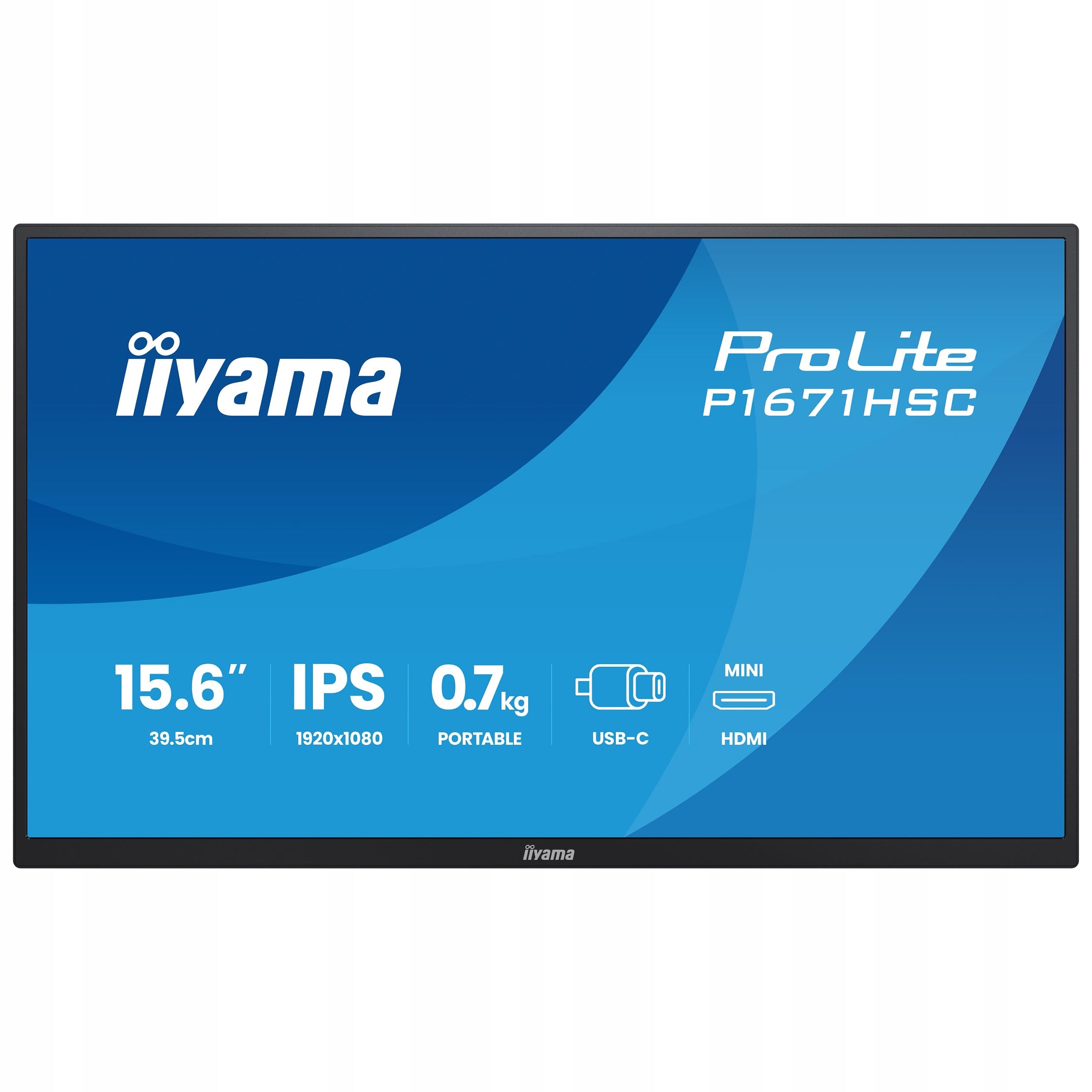15.6" iiyama ProLite P1671HSC-B1 FHD IPS LED 60Hz USB-C Portable Monitor Packaging status original