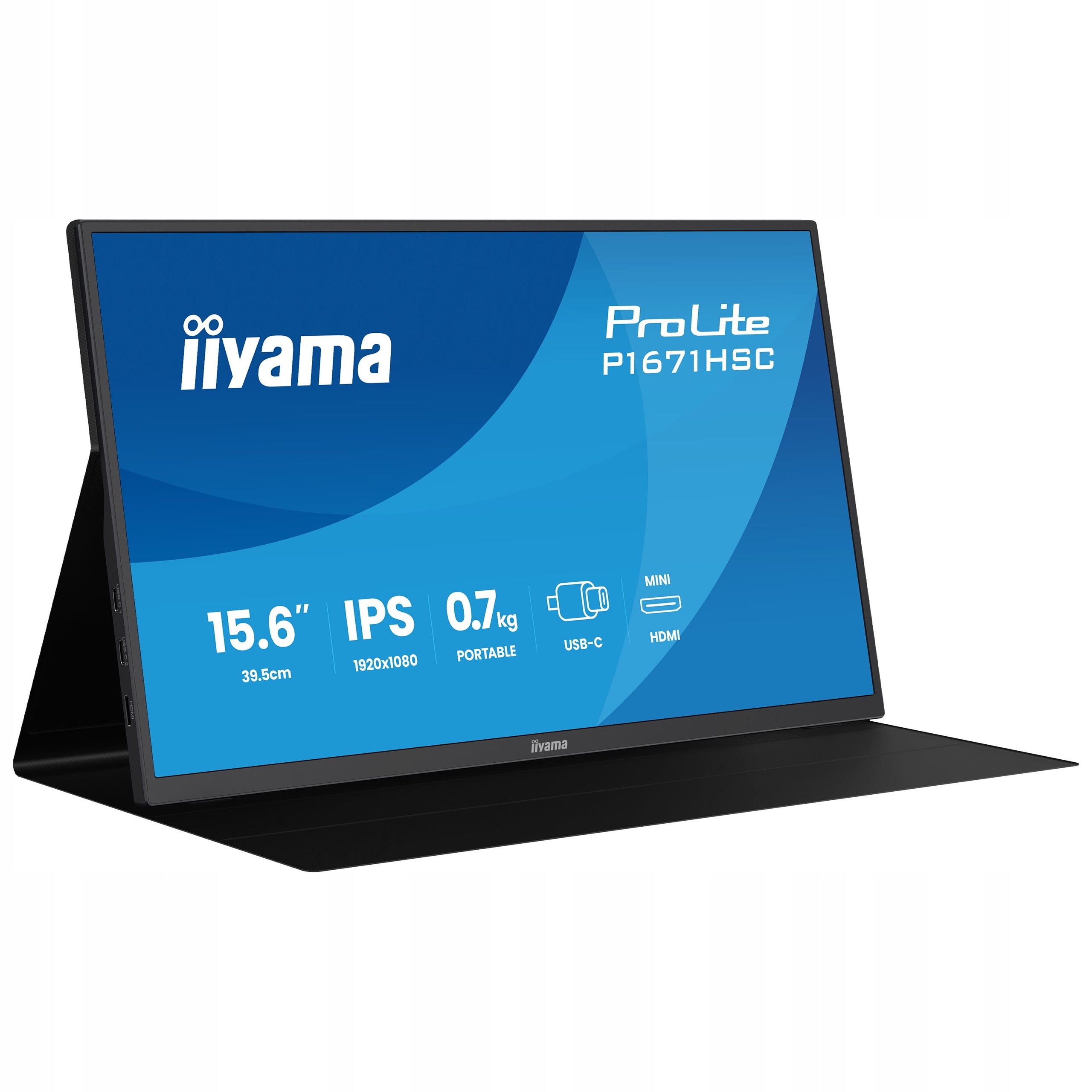 15.6" iiyama ProLite P1671HSC-B1 FHD IPS LED 60Hz USB-C Portable Monitor