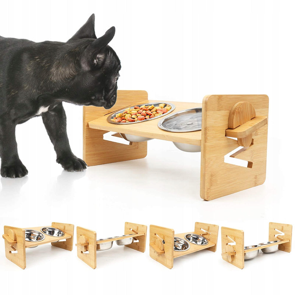 15° DOUBLE DOG CAT BOWL WITH STAND ON FOOD RACK Brand no brand