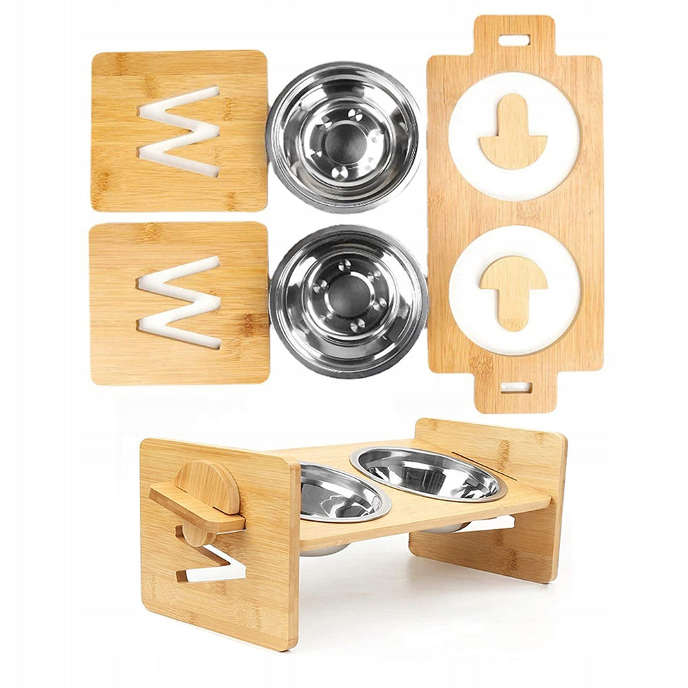 15° DOUBLE DOG CAT BOWL WITH STAND ON FOOD RACK EAN (GTIN) 6901851007382