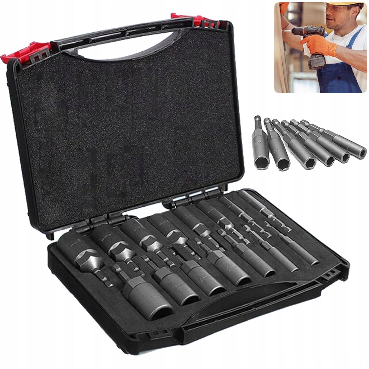15 Pcs Deep Socket Wrenches Screwdriver Caps Set