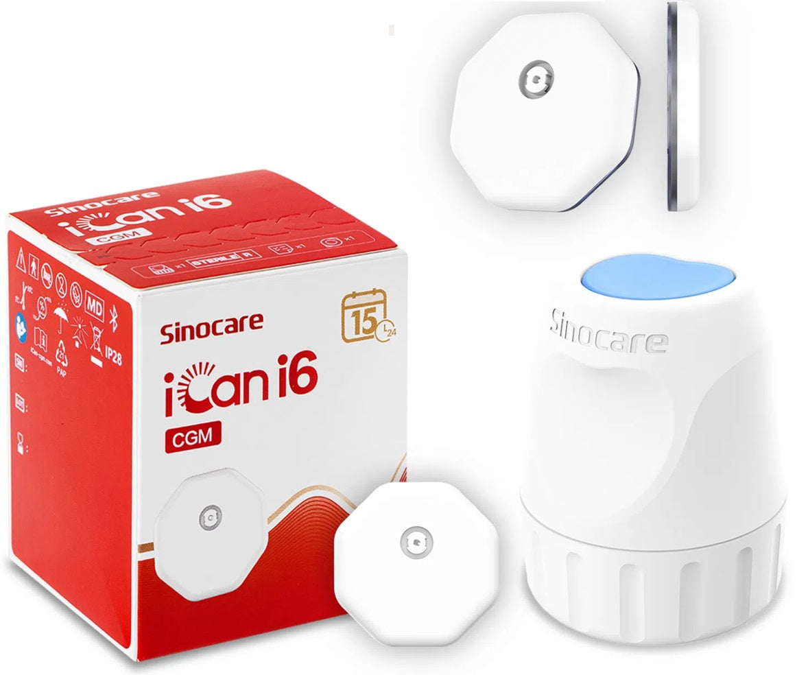 15-day CGM sensor for continuous monitoring of iCan i6 glucose Sinocare