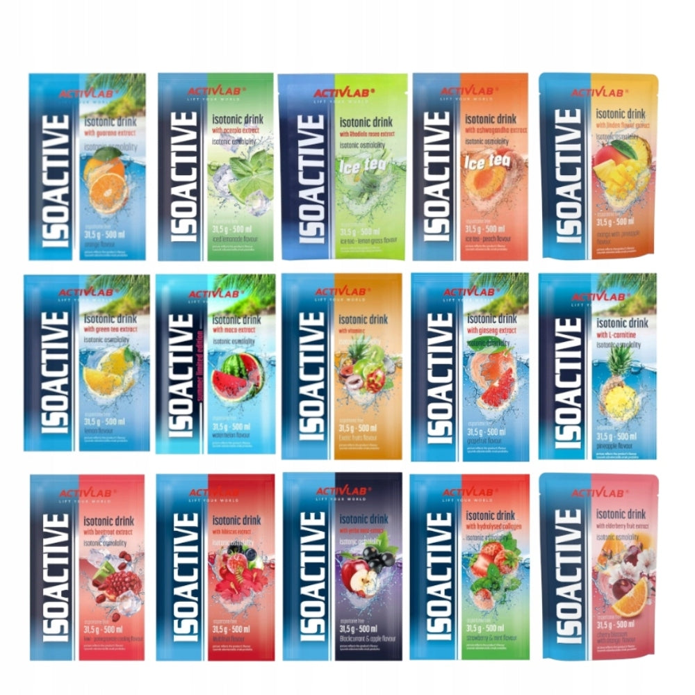 15 x ACTIVLAB ISO ACTIVE 31.5 g ISOTONIC DRINK ENERGY HYDRATION