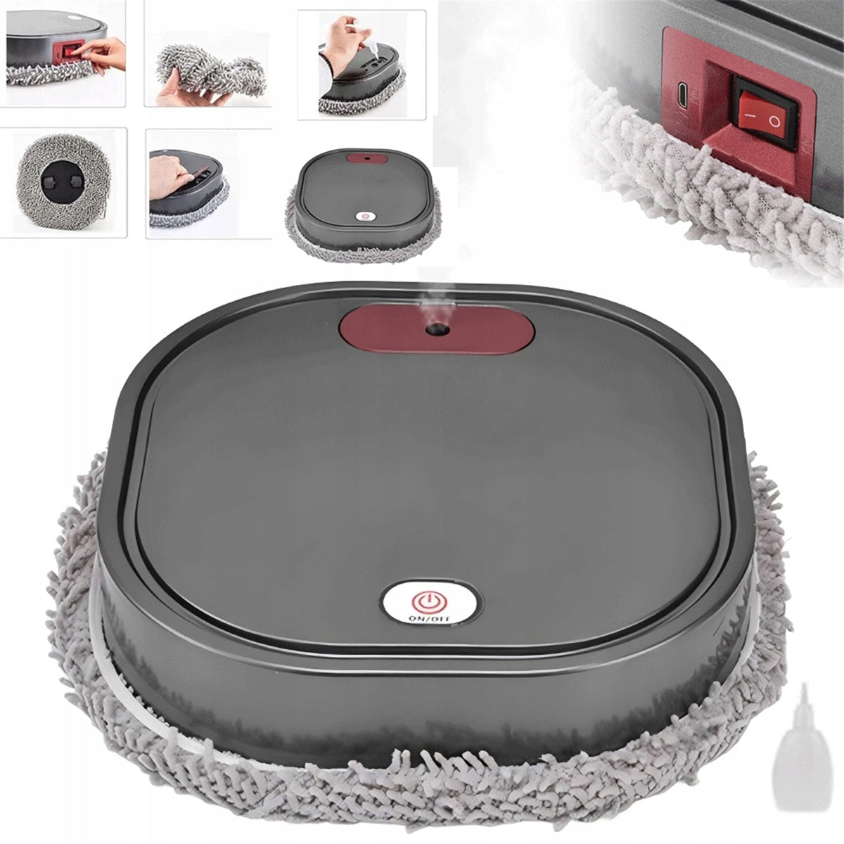 1500MAH USB AUTOMATIC SILENT MOP WITH SPRAY FUNCTION 3H CHARGING