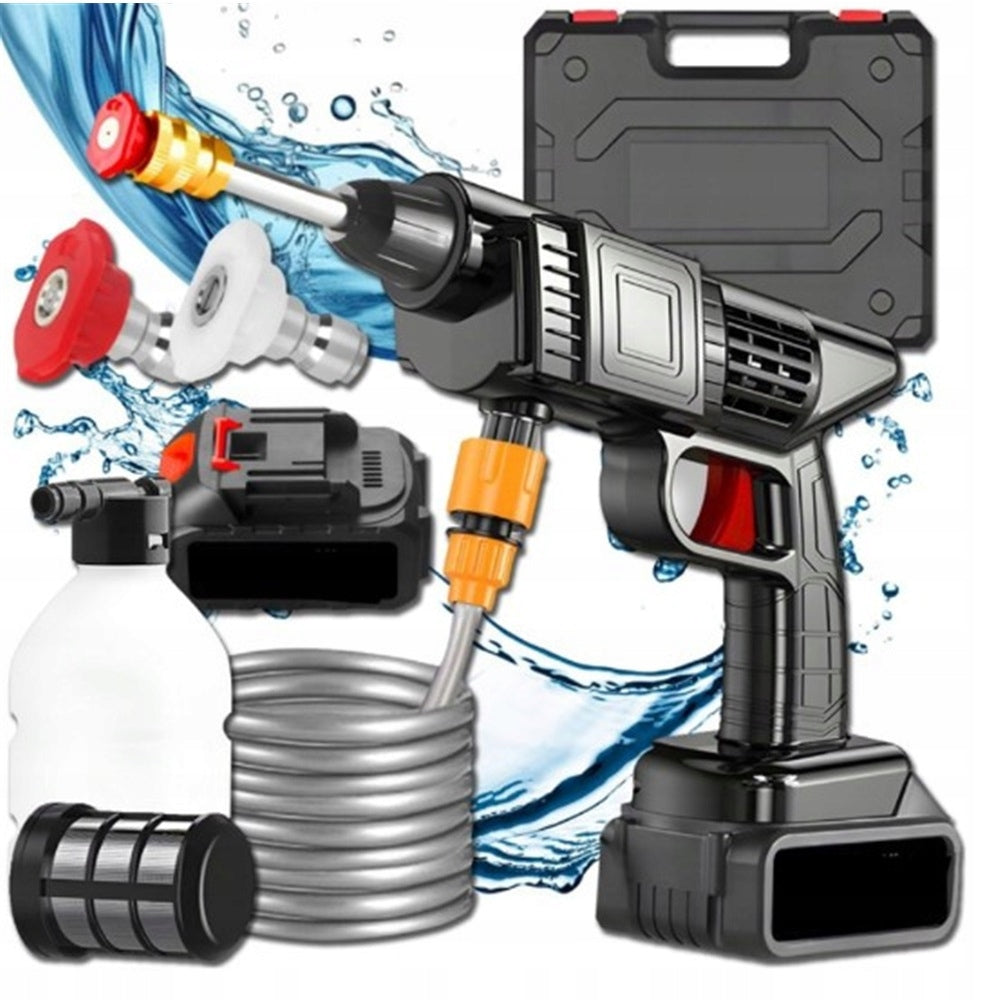 1500W WIRELESS PRESSURE WASHER WITH 2 BATTERIES 10000MAH 5M HOSE SET
