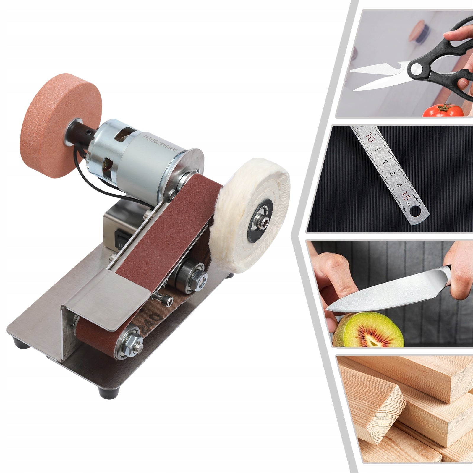 150W ELECTRIC 775 MOTOR BELT SANDER 7-STAGE ADJUSTABLE POLISHER 9000R/MIN Manufacturer code JZONK3-002300EU