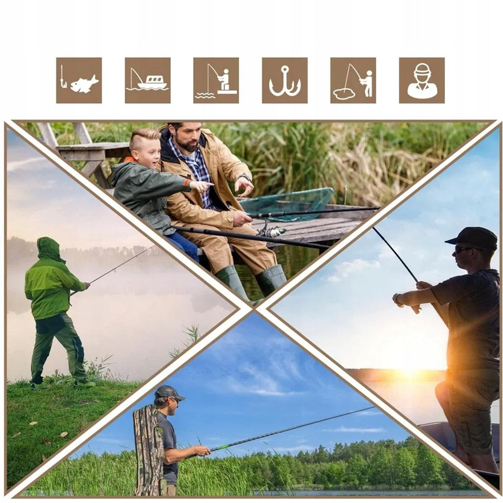 150cm Fishing Rod Bag 3 Layer Foldable Sea Fishing Tackle Bag 5 Pockets Model Fishing Rod Bag