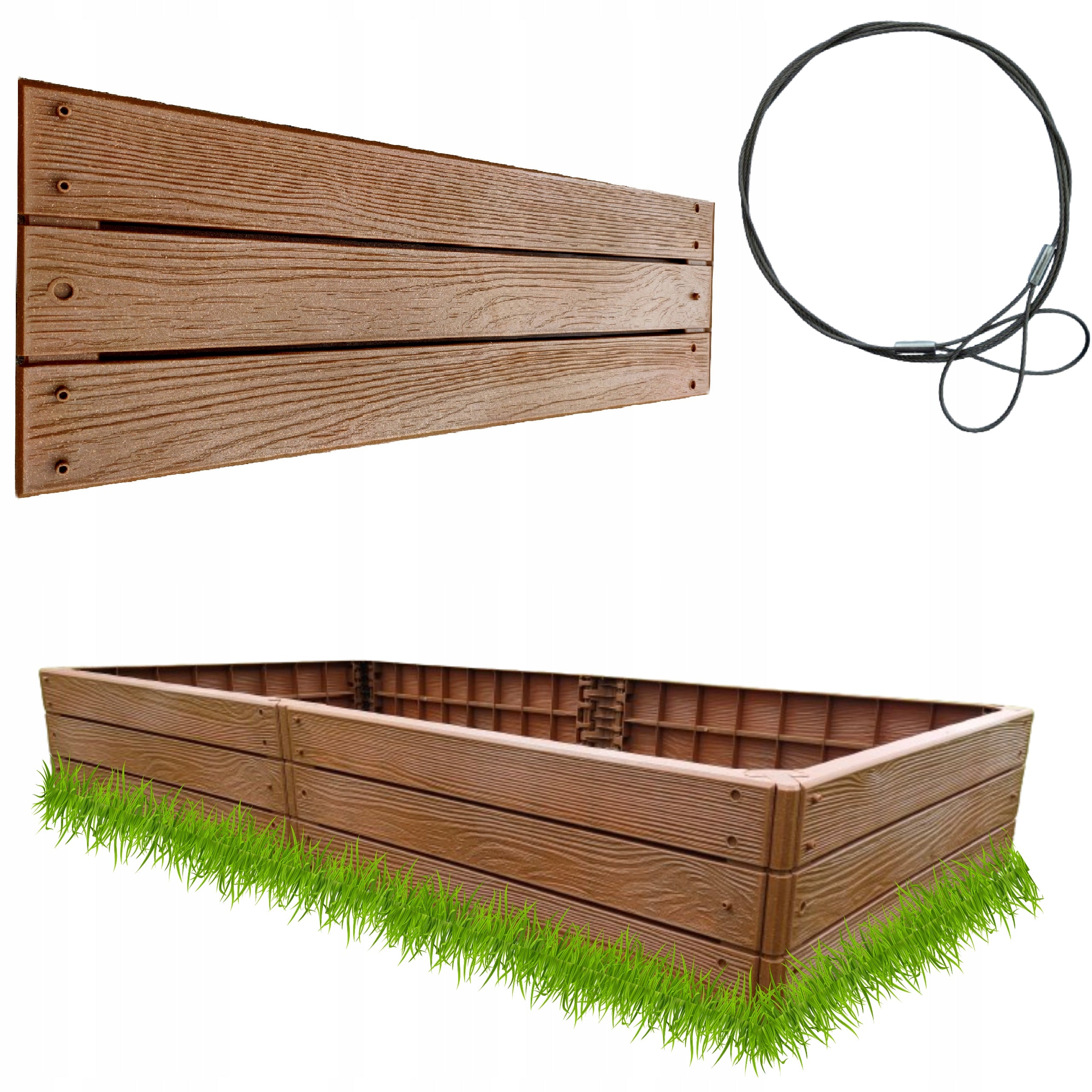 150x75 VEGETABLE CHEST VEGETABLE BED GARDEN VEGETABLE - Brown Manufacturer code Skrzynia warzywniak