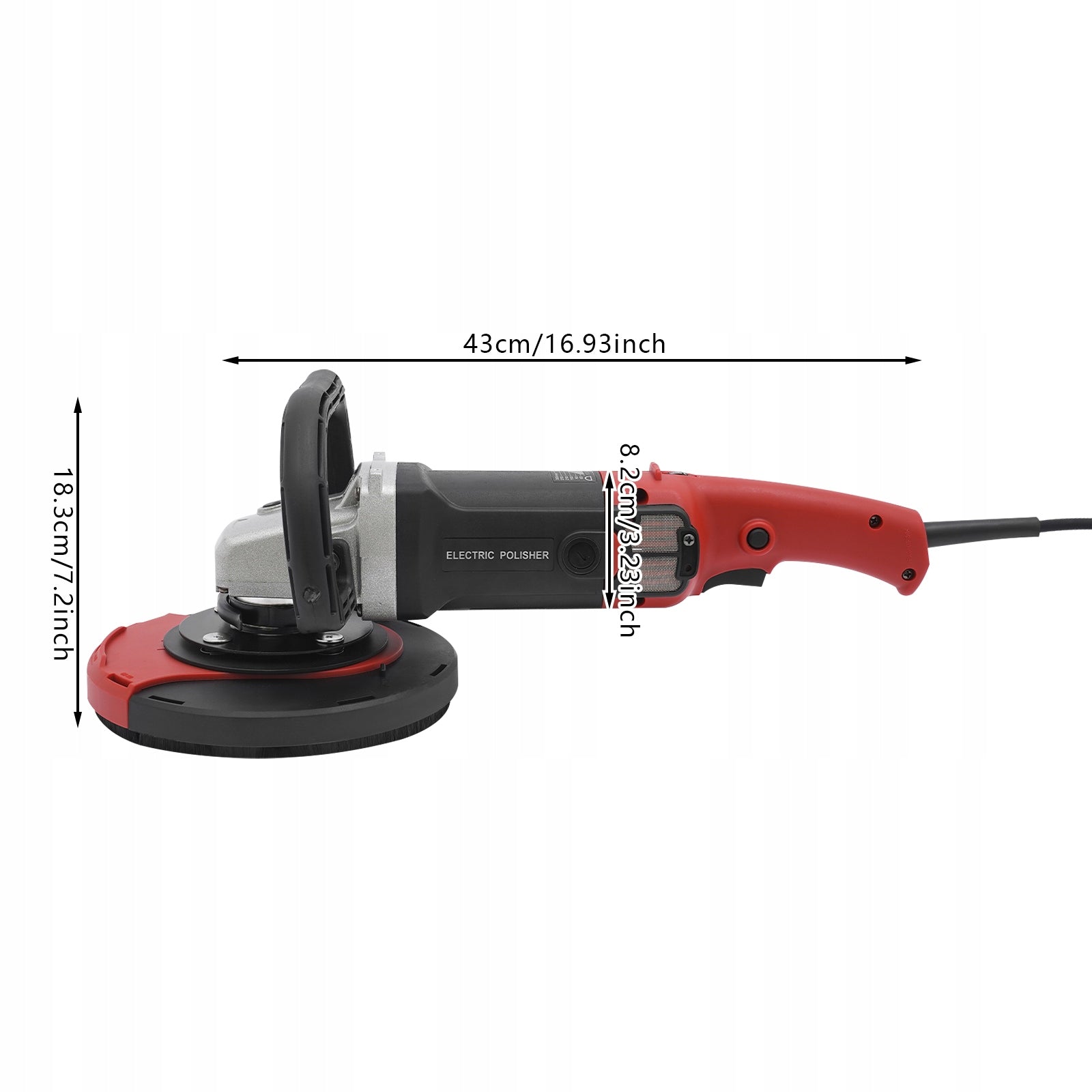 1580W 6 Gears Grinding Machine, Concrete Grinder Set, Dust-Free M14 Packaging status original