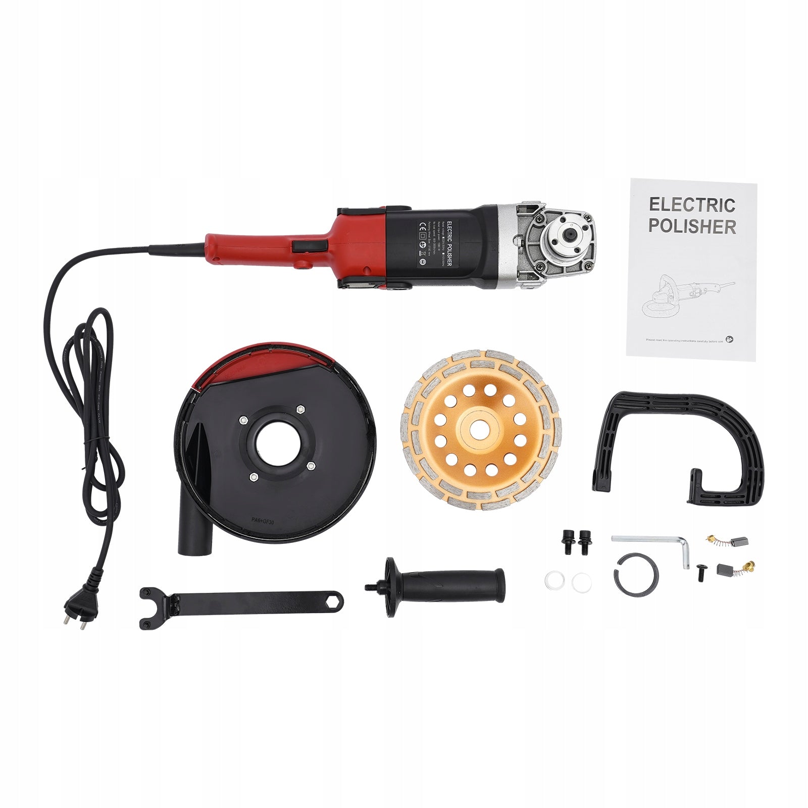 1580W Dust-Free Grinding Machine, Electricity Concrete Grinder Set, 230V Manufacturer code GM1234