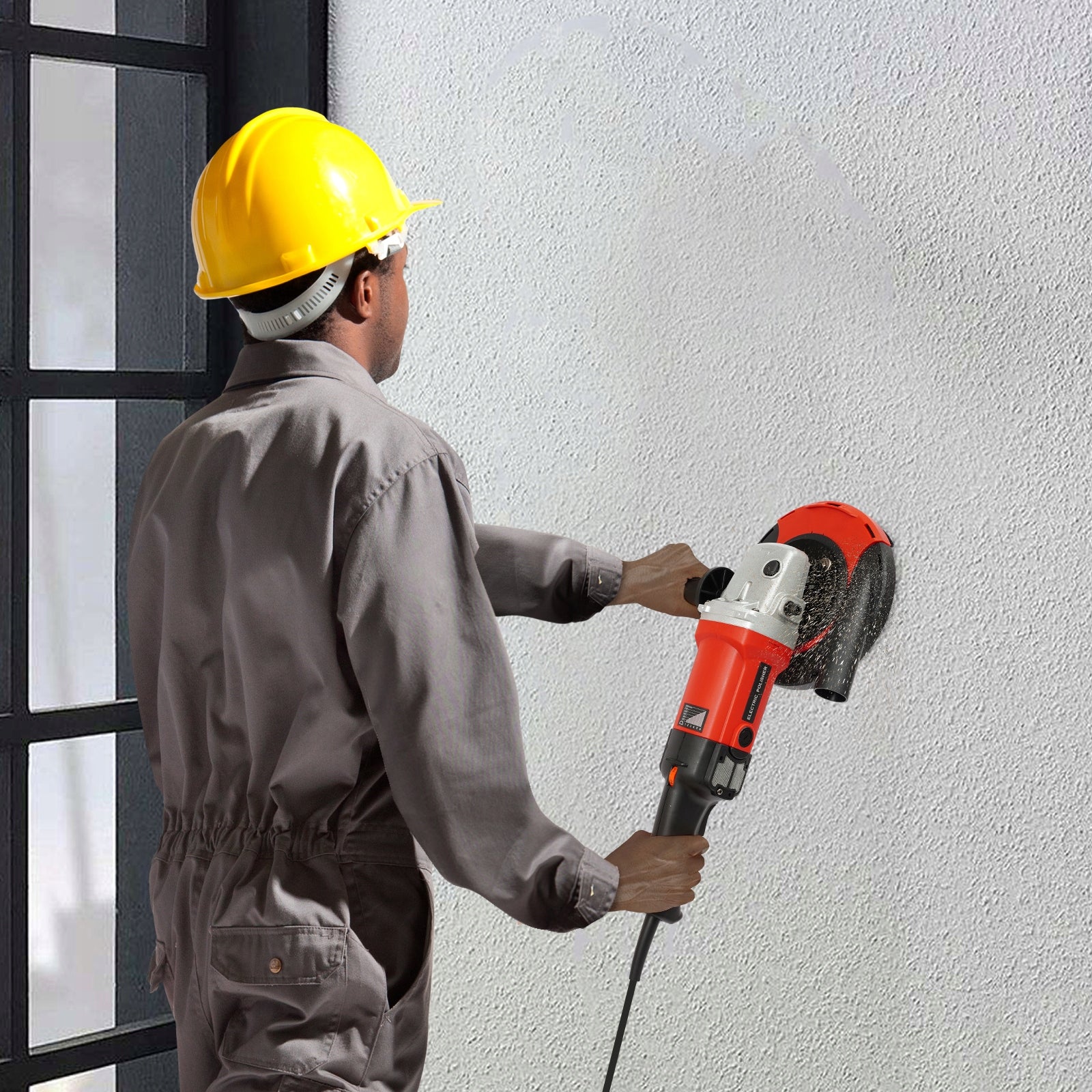 1580W Dust-Free Grinding Machine, Electricity Concrete Grinder Set, 230V Packaging status original