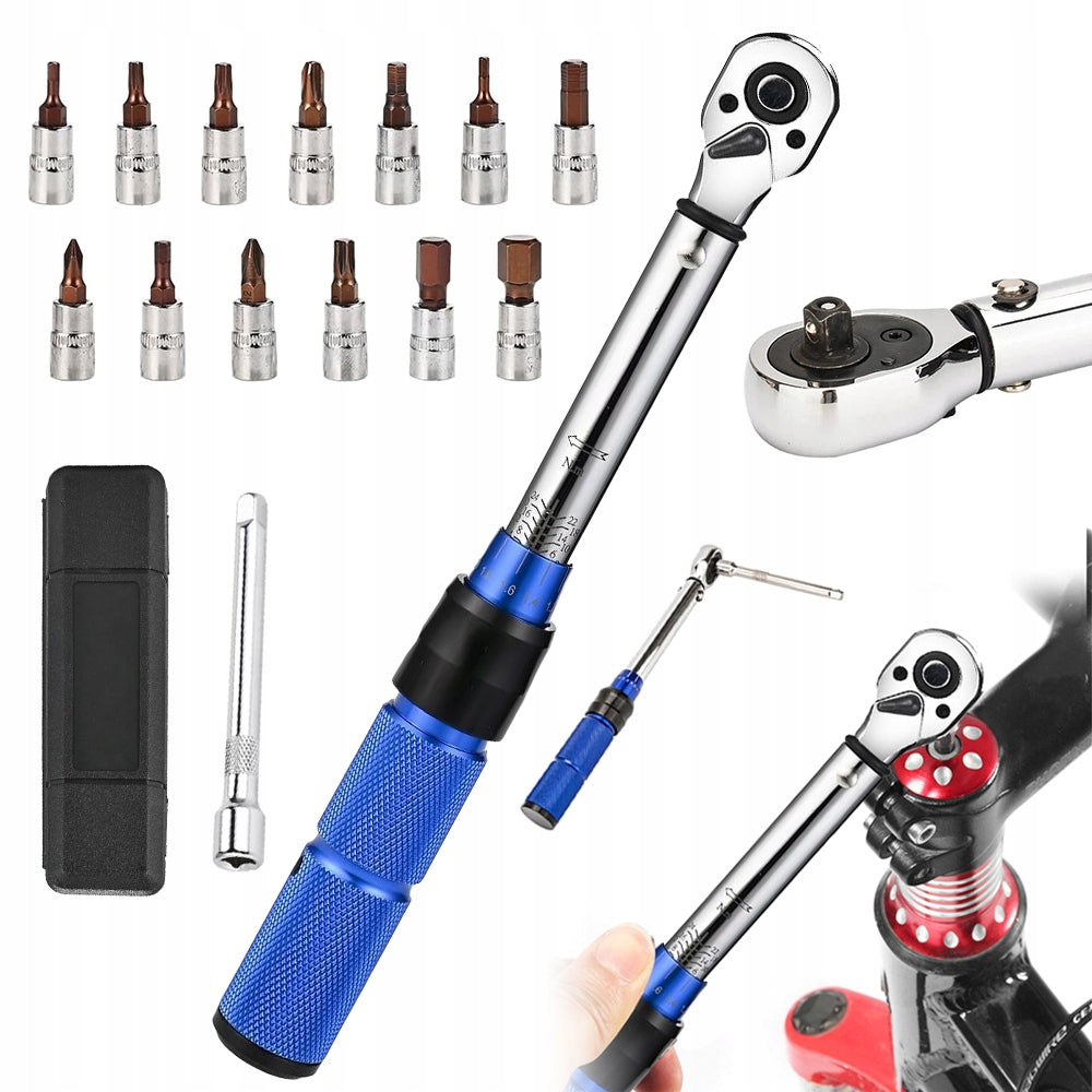 15IN1TORQUE WRENCH SET 1/4'' 2-24 NM FOR MOTORCYCLE BIKE REPAIR