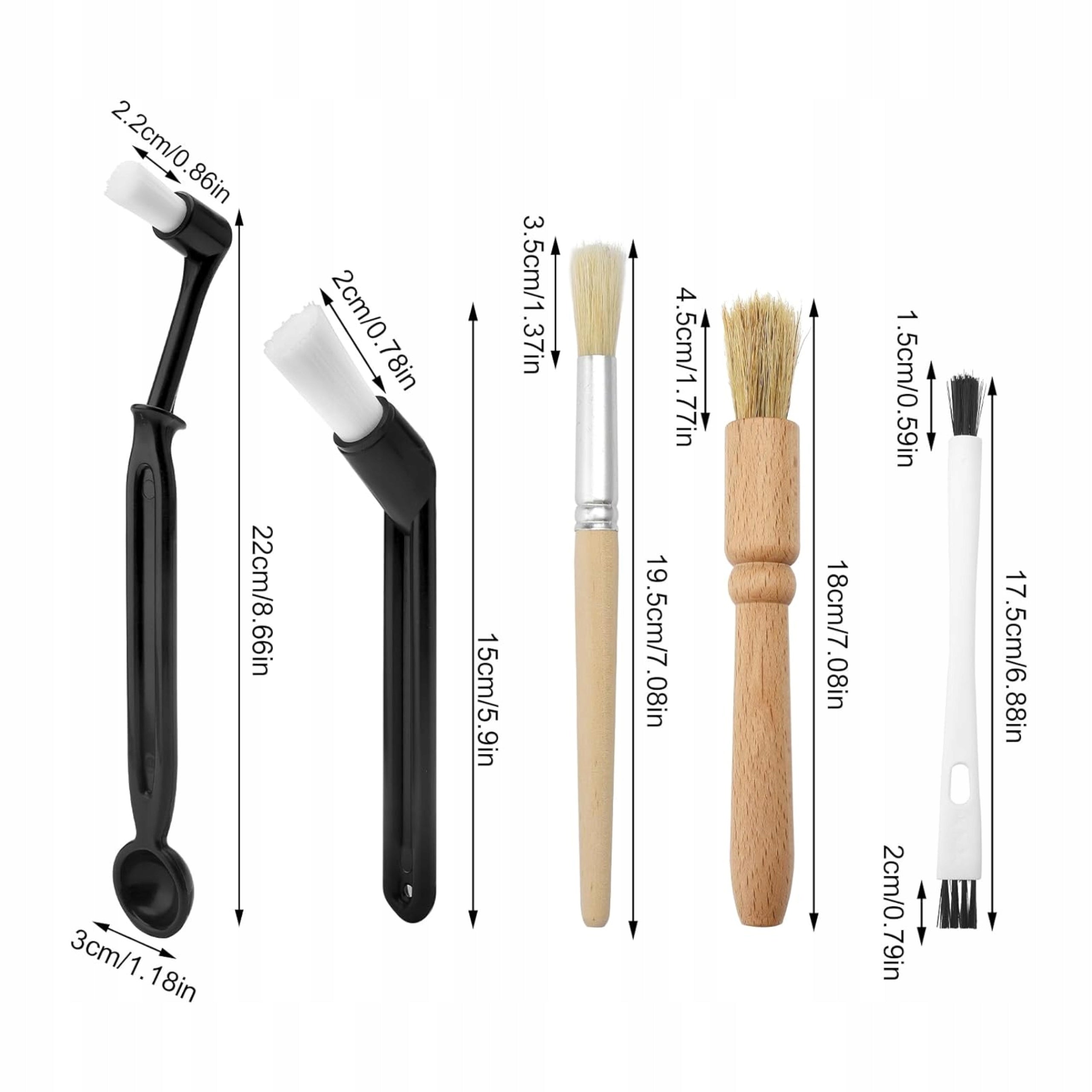 15in1 Coffee Maker Stock Cleaning Brush Set Manufacturer code 15w1 Zestaw Pędzli Szczotek do czyszczenia