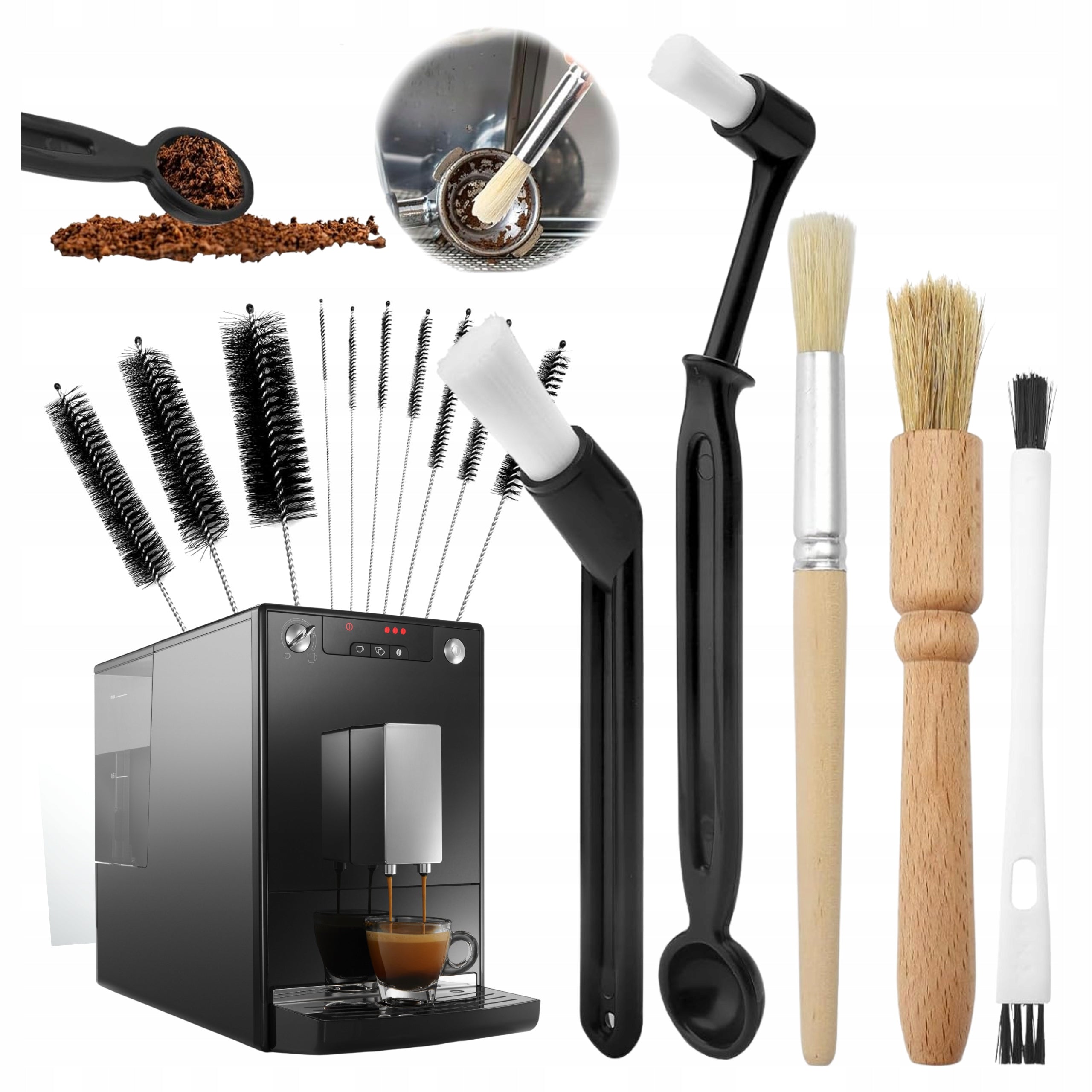 15in1 Coffee Maker Stock Cleaning Brush Set