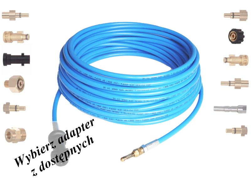 15m HOSE FOR CLEARING PIPE PLUMBING CLEANING Operating pressure 250 bar
