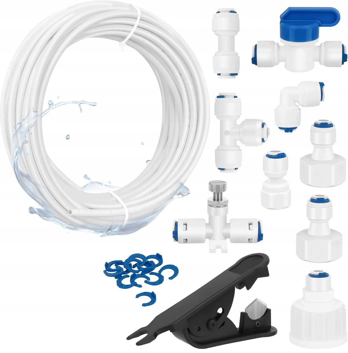 15m Refrigerator Water Supply Hose - Set, Copper, Universal