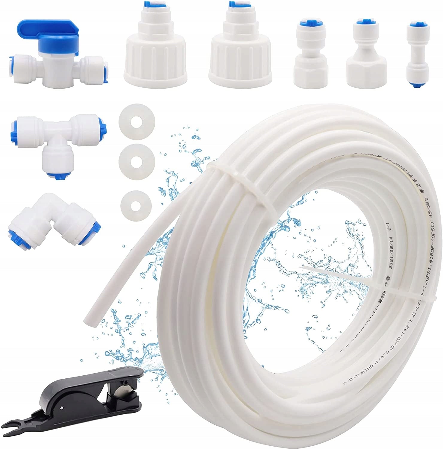 15m Refrigerator Water Supply Hose - Set, Copper, Universal