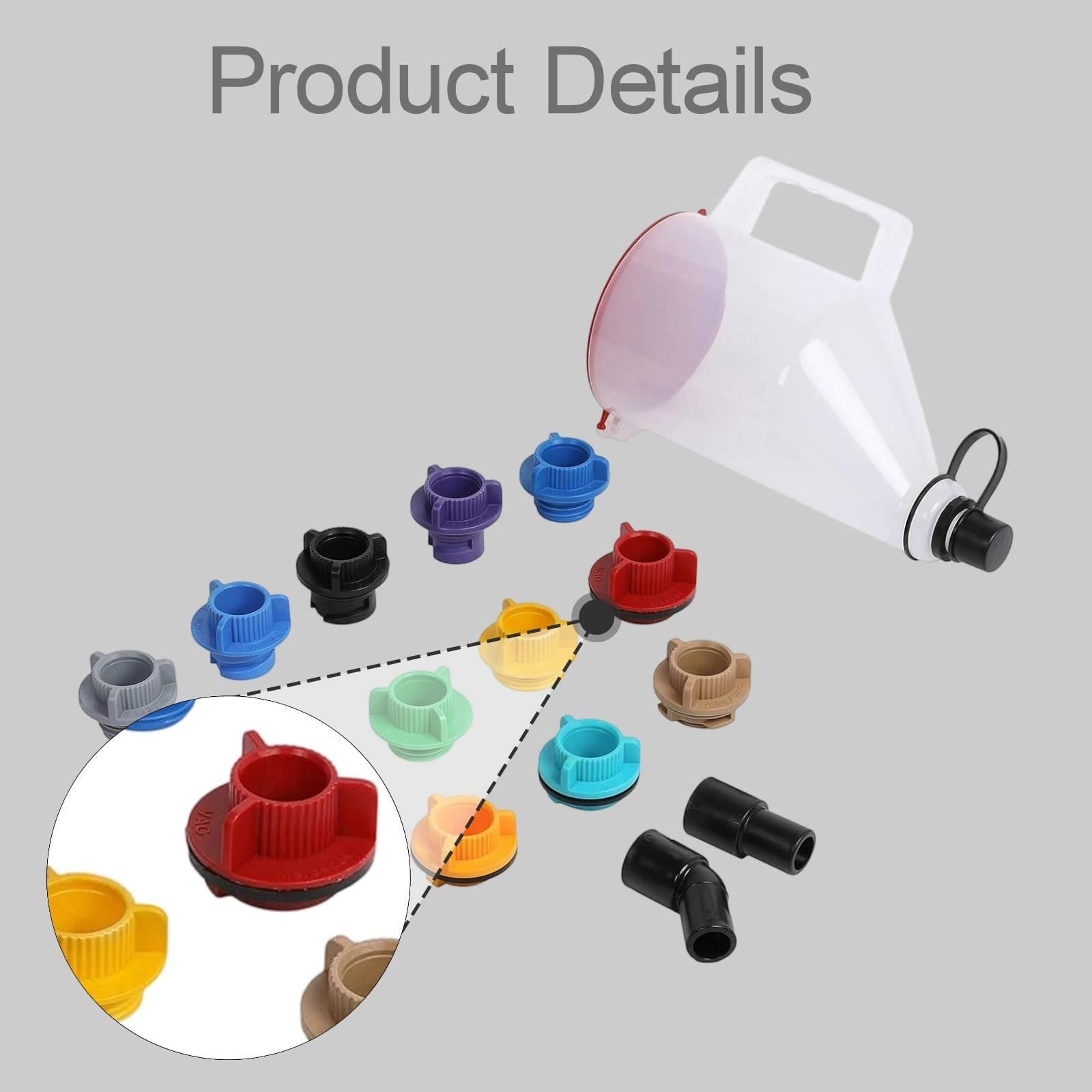 15x Engine Oil Funnel Kit Automotive Use Portable Practical Professional Brand no brand