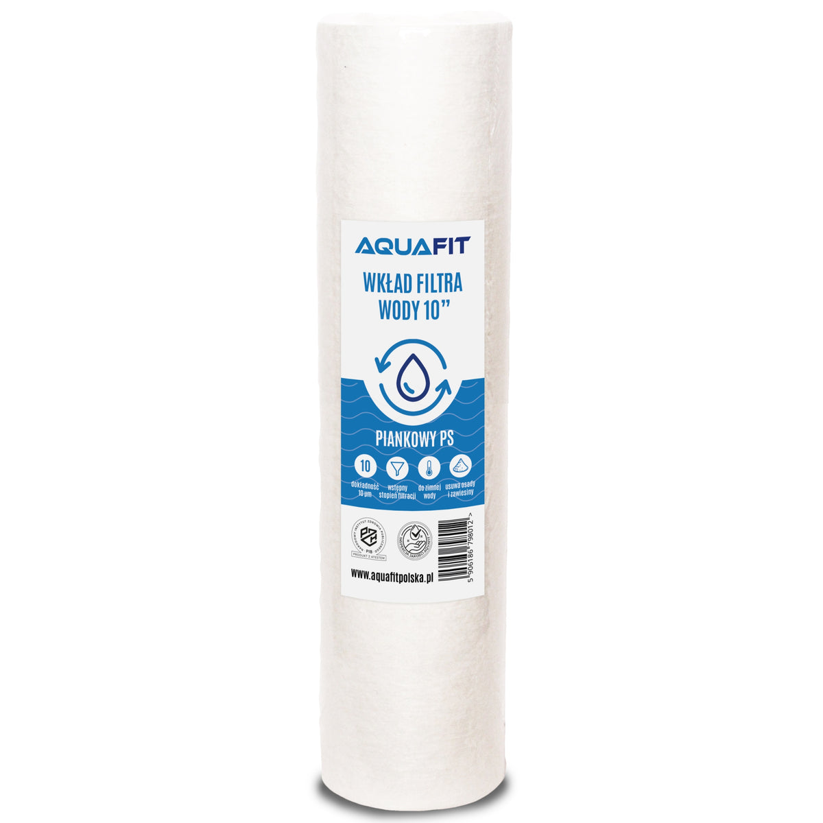 15x Water Filter Polypropylene Foam Cartridge 10" 10 Micron PS AQUAFIT EAN (GTIN) 5906186798012
