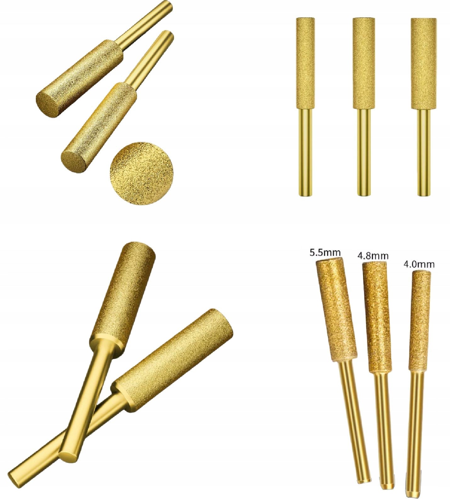 15x Zestaw pilników do ostrzenia pił łańcuchowych 3 Rozmiar 4mm 4.8mm 5.5mm Packaging status original