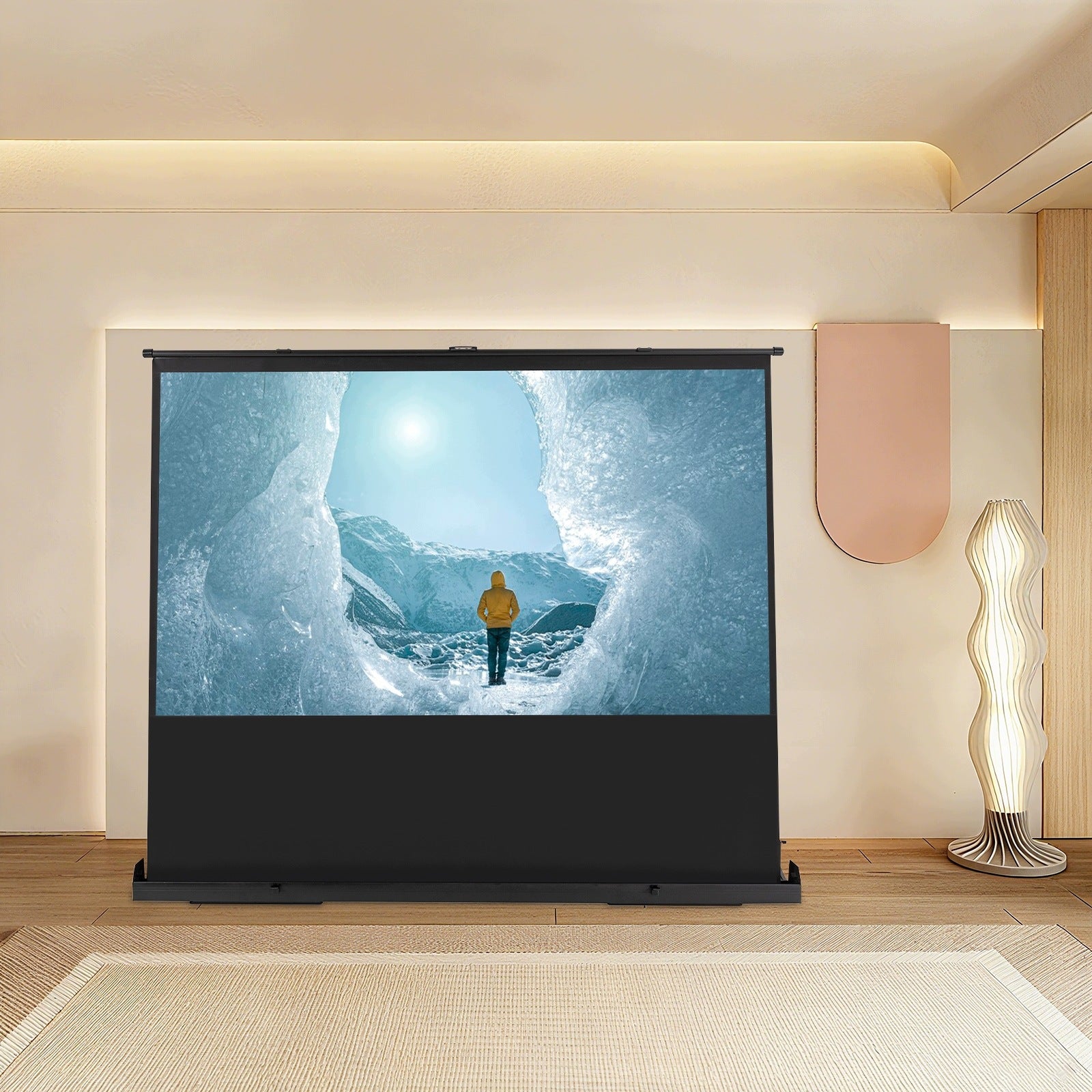 16:9 80“ Portable Projection Screen 4K/8K Floor Standing with Case Manufacturer code LU071301