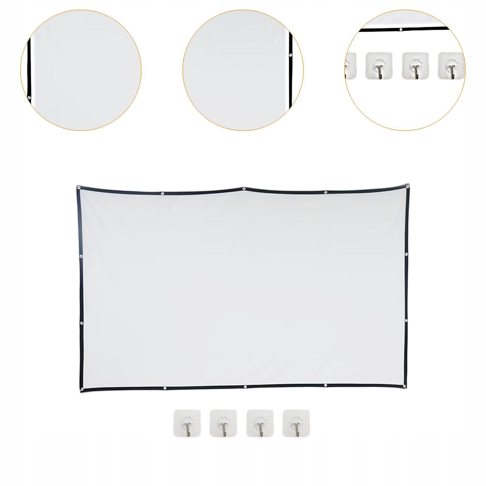 16:9 Foldable Projection Screen Portable Accessories Wrinkle 60inch Packaging status original