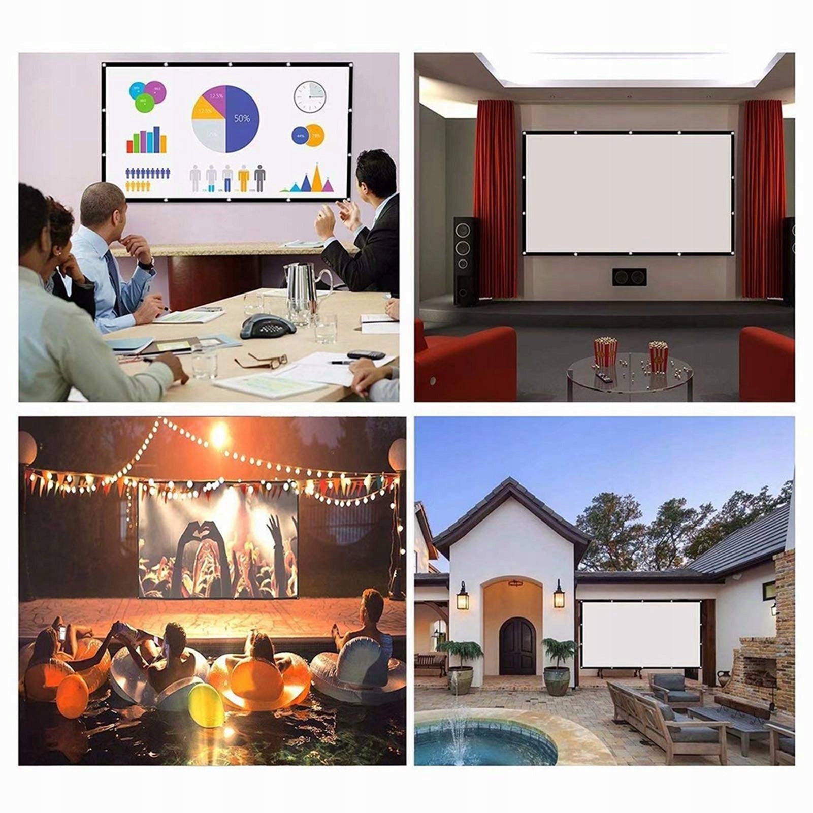 16:9 PROJECTION SCREEN PORTABLE PROJECTION SCREEN 100 INCH FOLDING 221X125 Manufacturer code 72869096