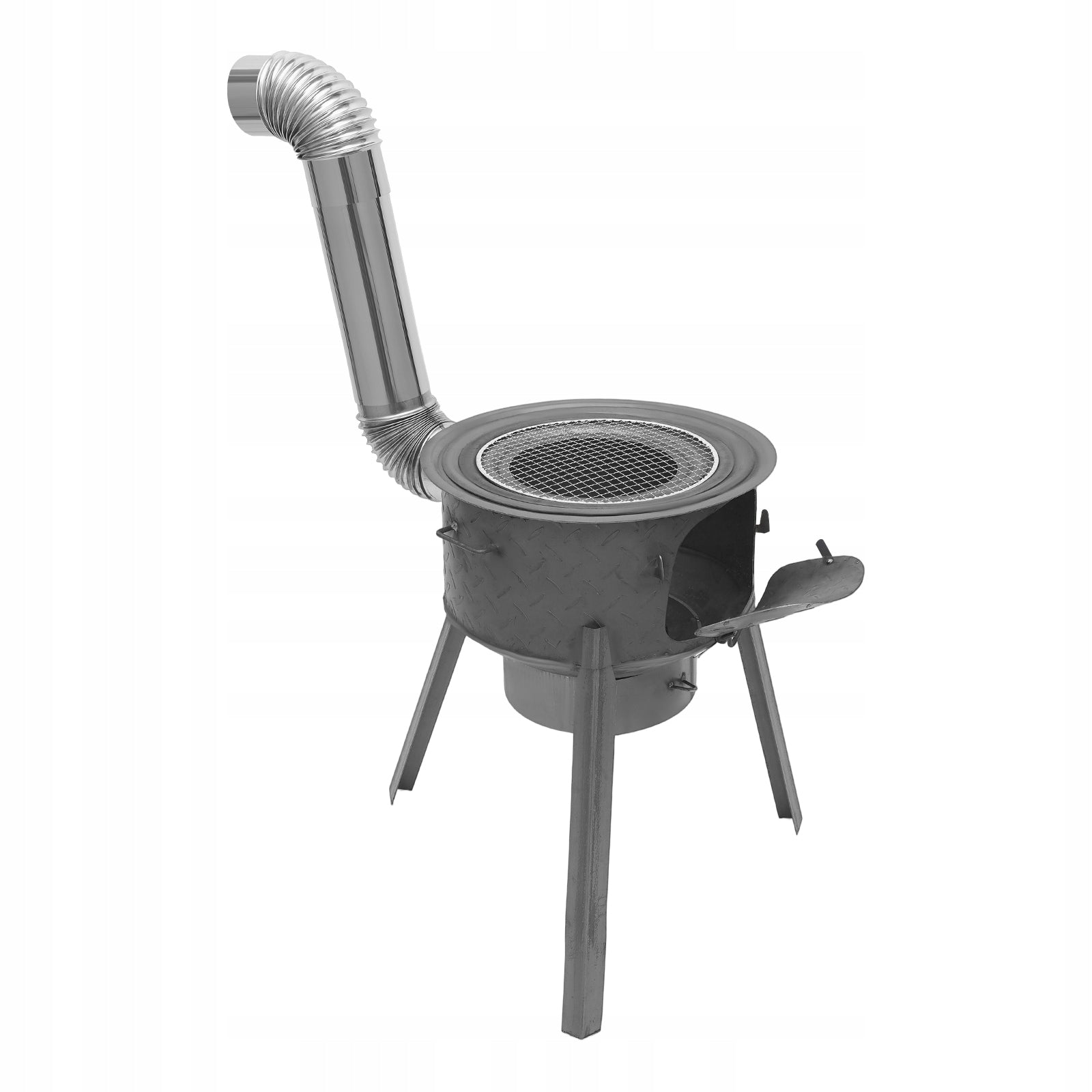 16.9 in Camping Wood Stove, Multifunction Wood Burning Stove 3 Wok Rings