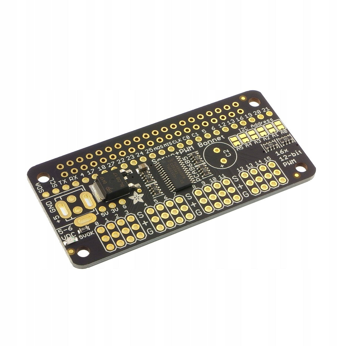 16-Channel PWM/Servo Bonnet- module with 16-channel servo controller PCA9685